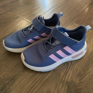 adidas Kids Navy and Light Pink Sneakers